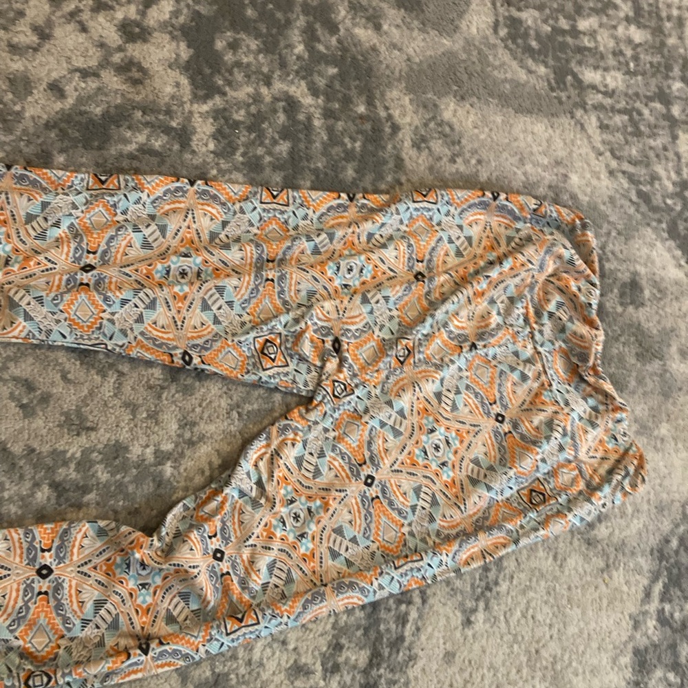 Patterned Pants with Orange and Blue Design kids and women